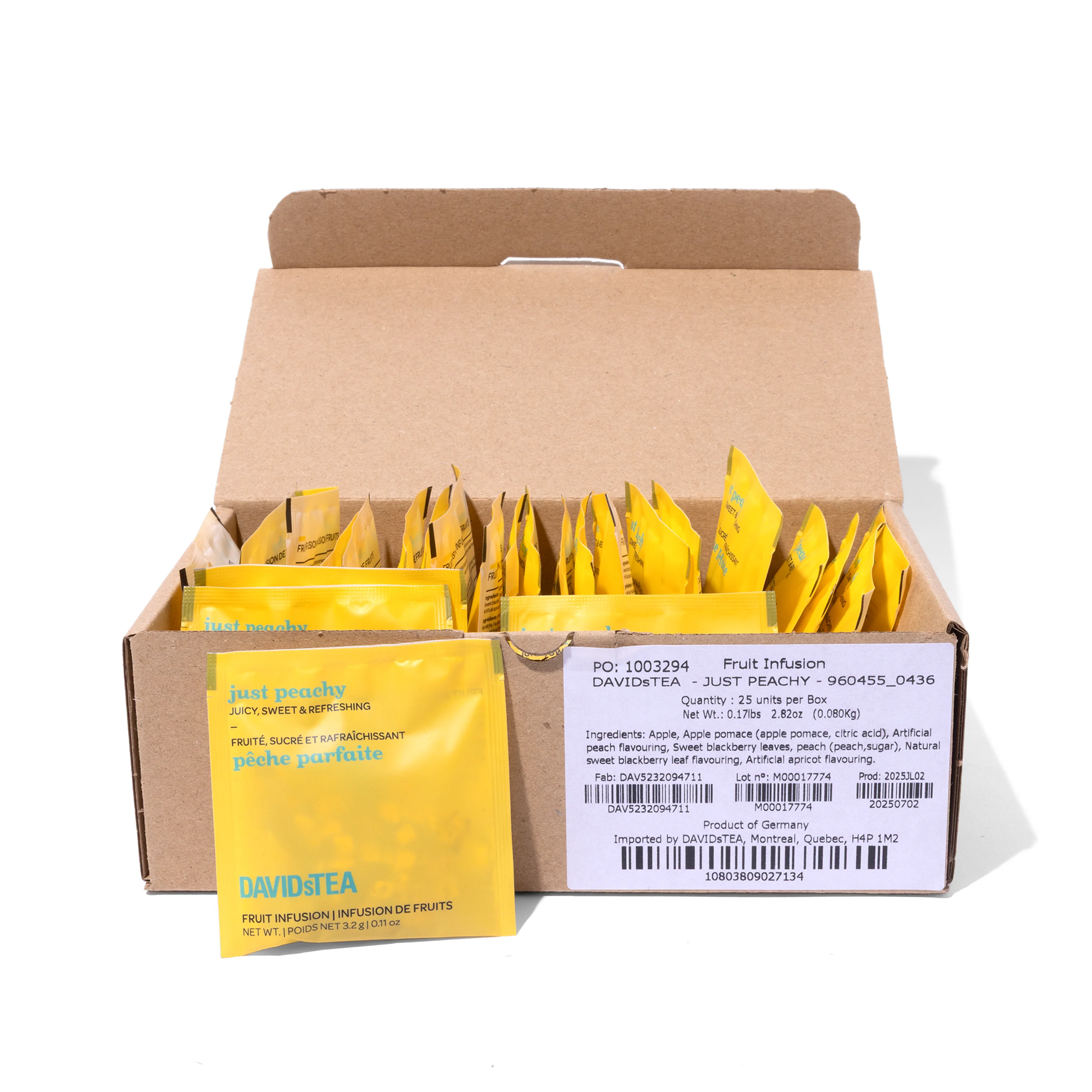 Just Peachy Tea Pack of 25 Sachets - Image 3