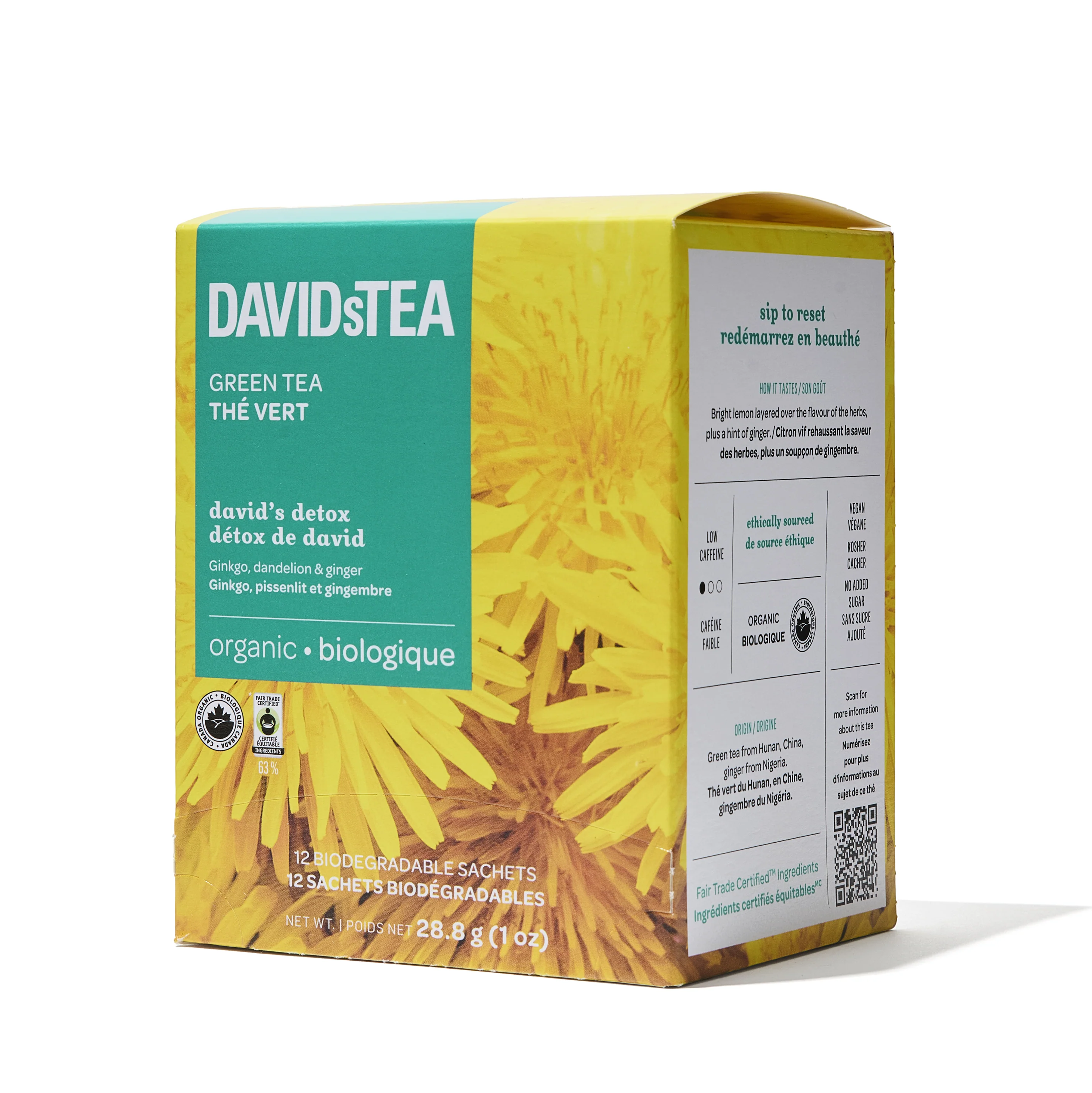 Organic David's Detox Tea Pack of 12 Sachets - Image 3