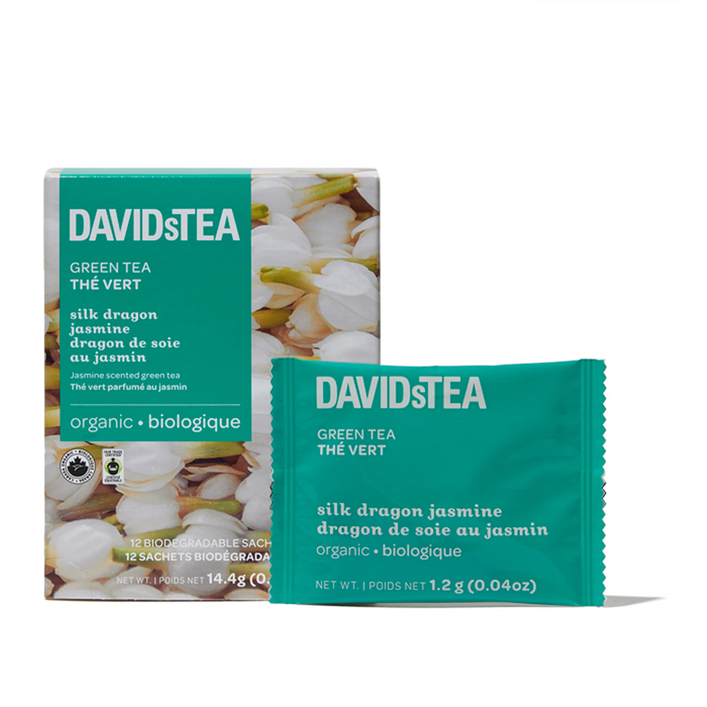 Organic Silk Dragon Jasmine Tea Pack of 12 Sachets